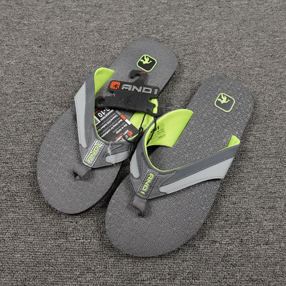 AND1 Ambition Shoes Mens Size 10 Gray Sandals Flip Flop EVA Comfort MNAN2570000
